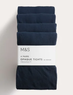 4 Pack 60 Denier School Tights (3-16 Yrs)