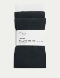 2 Pack 100 Denier School Tights (6-14 Yrs)