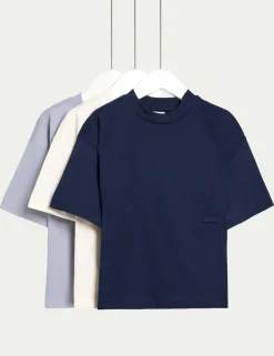 3 Pack Adaptive Pure Cotton T-Shirts (2-16 Yrs)