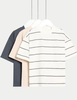 3 Pack Adaptive Pure Cotton T-Shirts (2-16 Yrs)