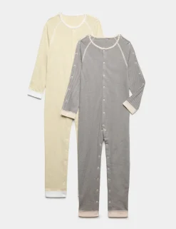2 Pack Adaptive Pure Cotton Full Opening Sleepsuits (7lbs - 16 Yrs)
