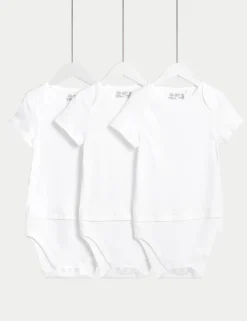 3 Pack Adaptive Pure Cotton Bodysuits (7lbs–16 Yrs)