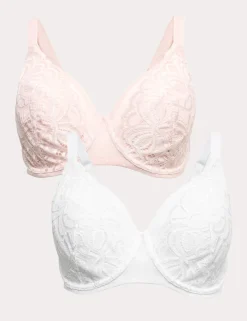 2 Pack Amelia Lace Natural Lift™ Full Cup Bras (F-H)