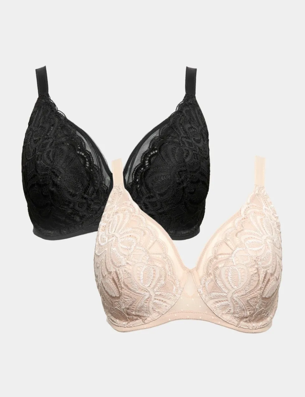 2 Pack Amelia Lace Natural Lift™ Full Cup Bras (F-H)