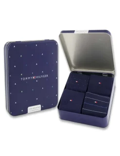 4 Pack Assorted Cotton Rich Socks Gift Tin