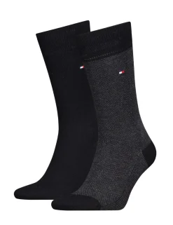 2 Pack Birdseye & Plain Cotton Rich Socks