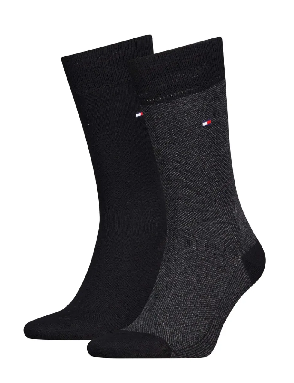 2 Pack Birdseye & Plain Cotton Rich Socks