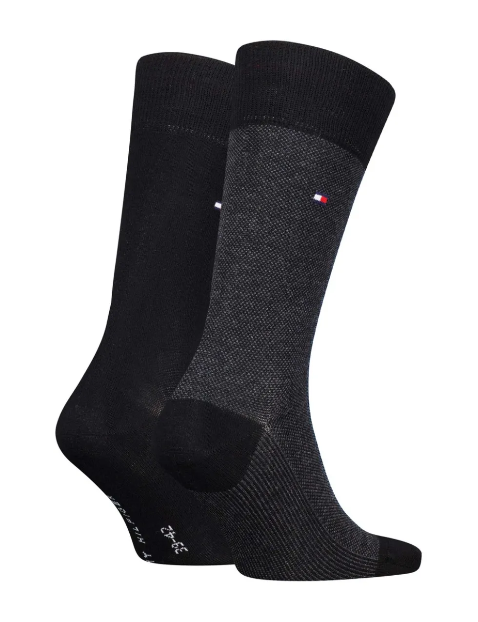2 Pack Birdseye & Plain Cotton Rich Socks