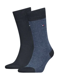 2 Pack Birdseye & Plain Cotton Rich Socks