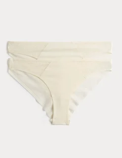 2 Pack Body Lace Brazilian Knickers