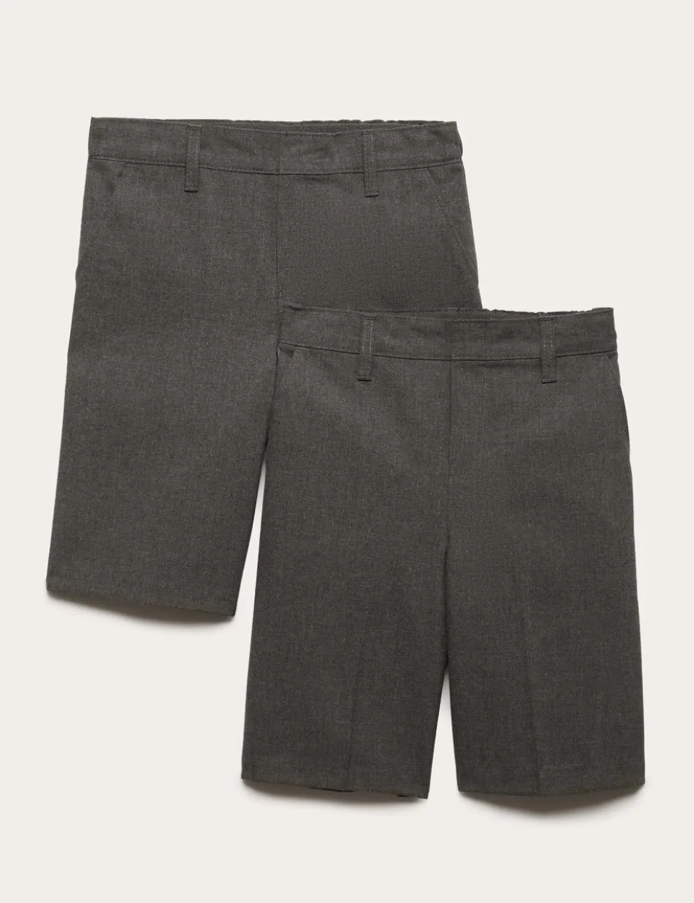 2 Pack Boys' Easy Dressing School Shorts (3-15 Yrs)