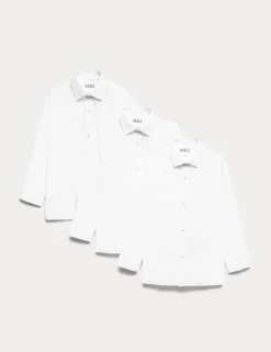 3 Pack Boys' Easy Iron School Shirts (2-16 Yrs)
