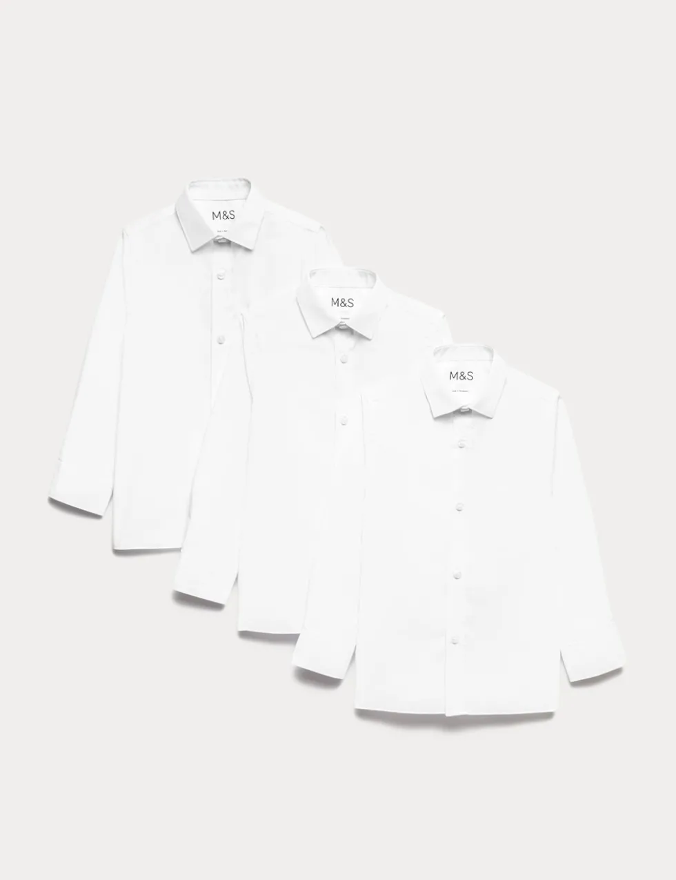 3 Pack Boys' Easy Iron School Shirts (2-16 Yrs)