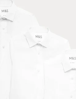 3 Pack Boys' Easy Iron School Shirts (2-16 Yrs)