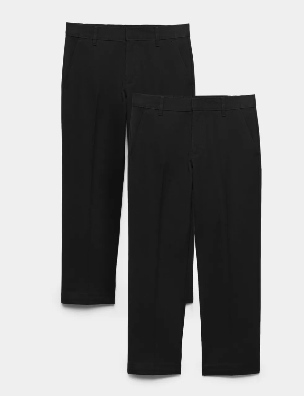 2 Pack Boys' Plus Fit Regular Leg School Trousers