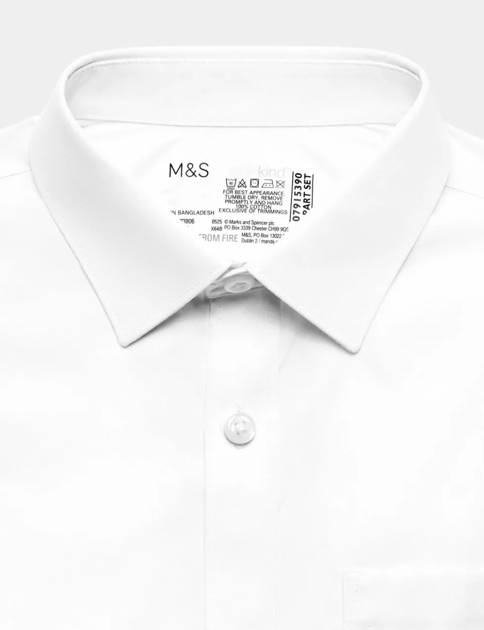 2 Pack Boys' Regular Fit Cotton School Shirts (2-18 Yrs)