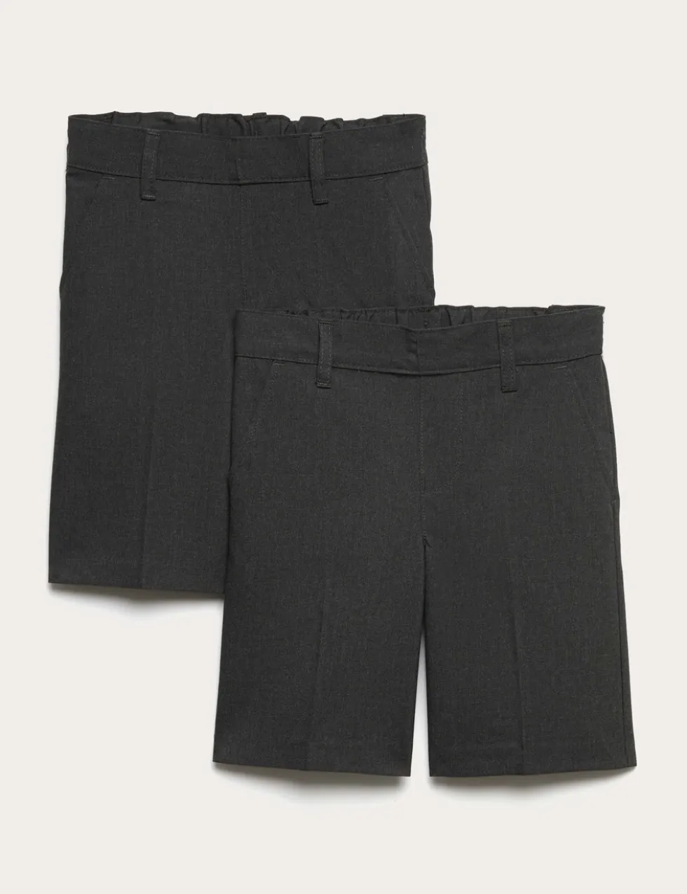 2 Pack Boys' Regular Leg School Shorts (2-14 Yrs)