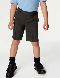 2 Pack Boys' Regular Leg School Shorts (2-14 Yrs)