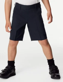 2 Pack Boys' Regular Leg School Shorts (2-14 Yrs)