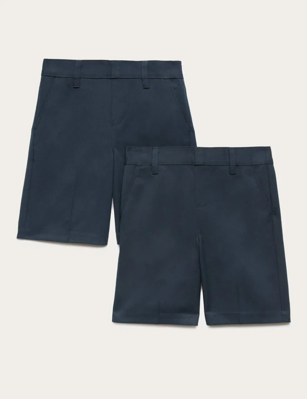2 Pack Boys' Regular Leg School Shorts (2-15 Yrs)