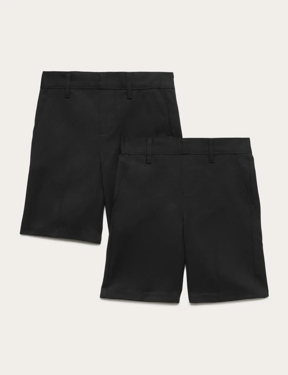 2 Pack Boys' Regular Leg School Shorts (2-15 Yrs)