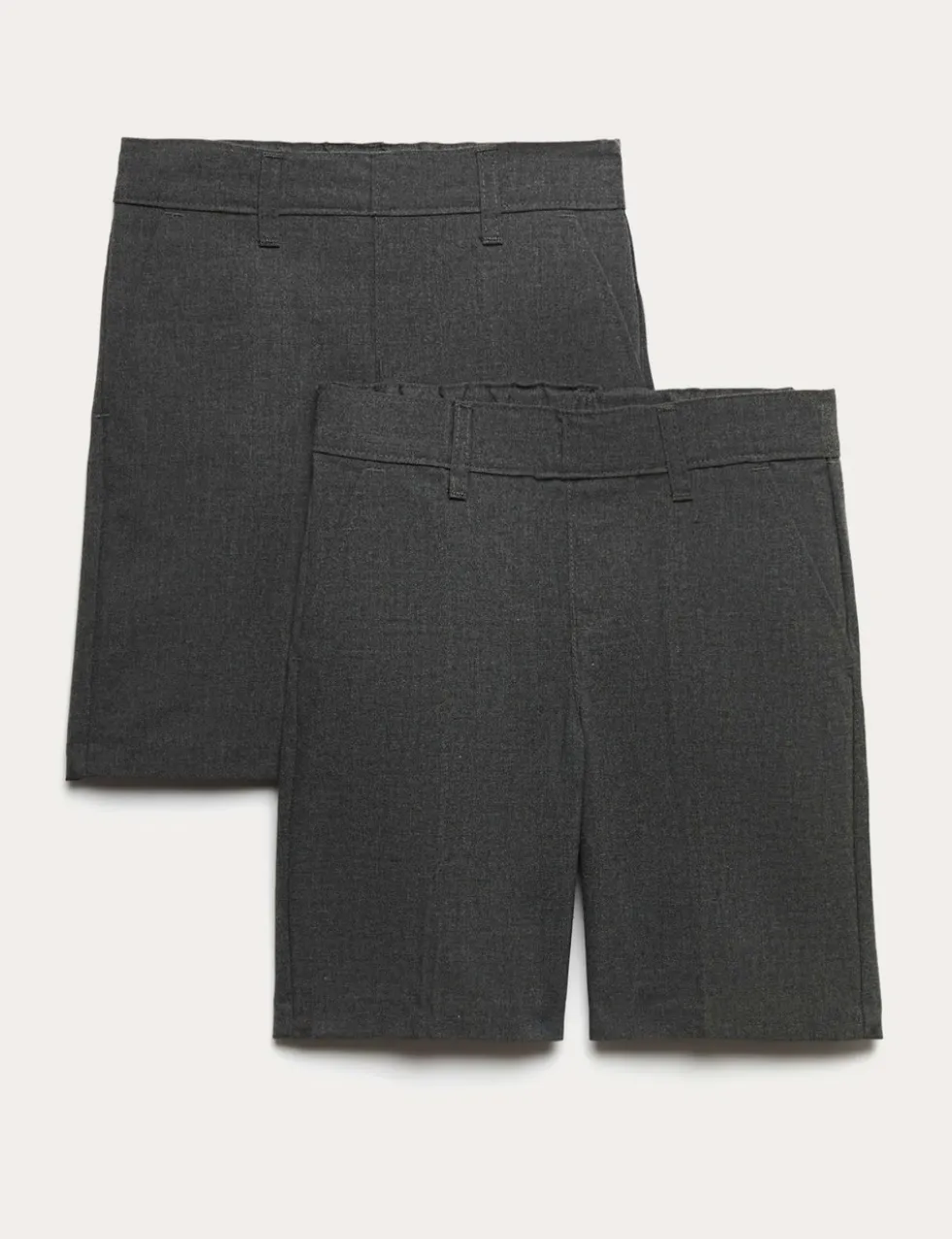 2 Pack Boys' Regular Leg School Shorts (2-14 Yrs)