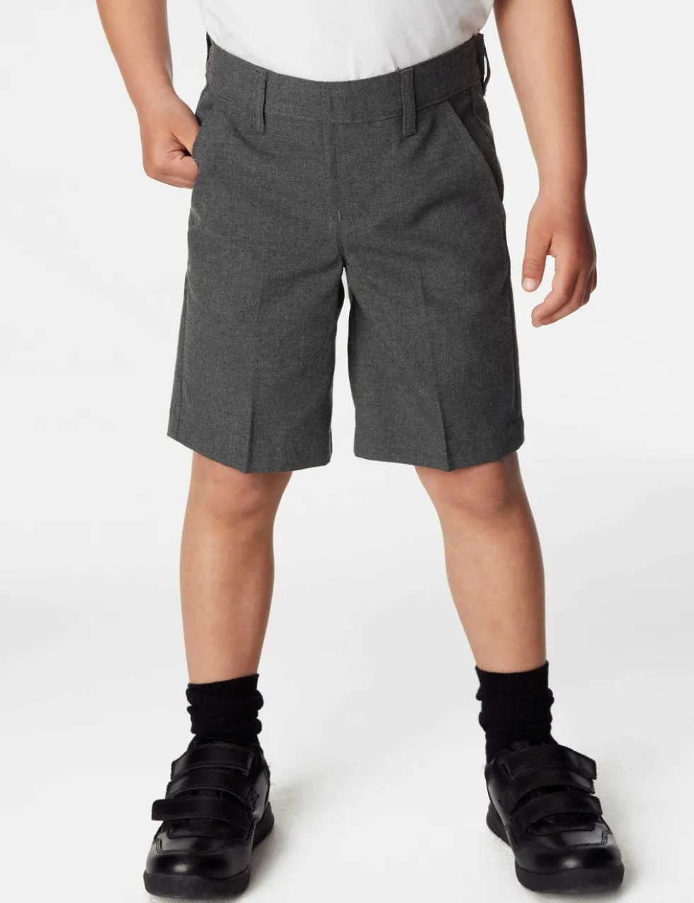 2 Pack Boys' Regular Leg School Shorts (2-14 Yrs)