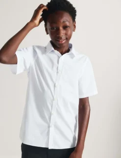 3 Pack Boys' Slim Easy Iron School Shirts (2-16 Yrs)