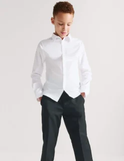 3 Pack Boys' Slim Fit Easy Iron School Shirts (2-16 Yrs)