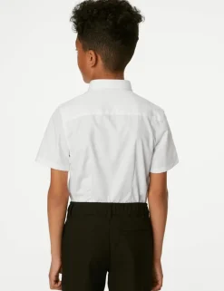 2 Pack Boys' Slim Fit Non-Iron School Shirts (2-18 Yrs)