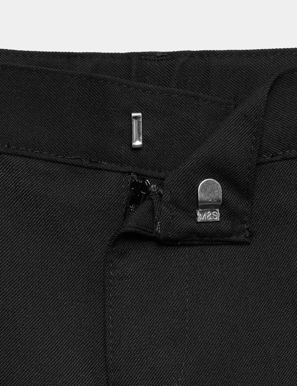 2 Pack Boys' Slim Fit Slim Leg School Trousers