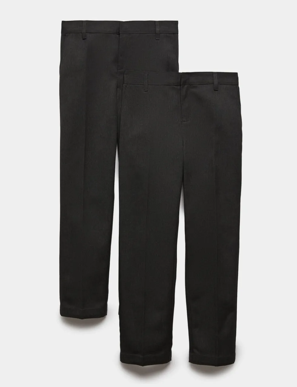 2 Pack Boys' Slim Leg School Trousers (2-18 Yrs)