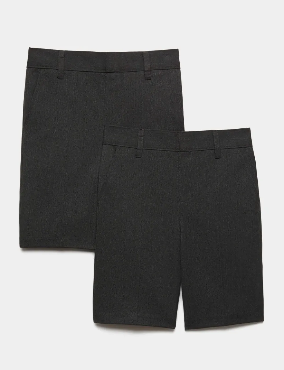 2 Pack Boys Slim Leg School Shorts (2-14 Yrs)