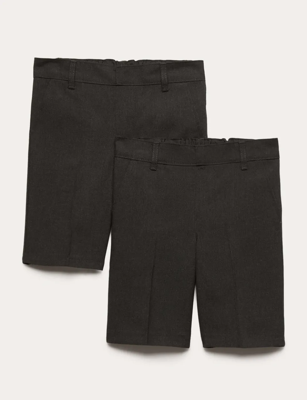 2 Pack Boys' Slim Leg School Shorts (2-14 Yrs)