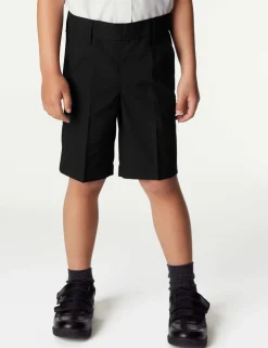 2 Pack Boys' Slim Leg School Shorts (2-14 Yrs)