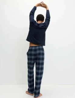 2 Pack Brushed Cotton Pyjama Bottoms