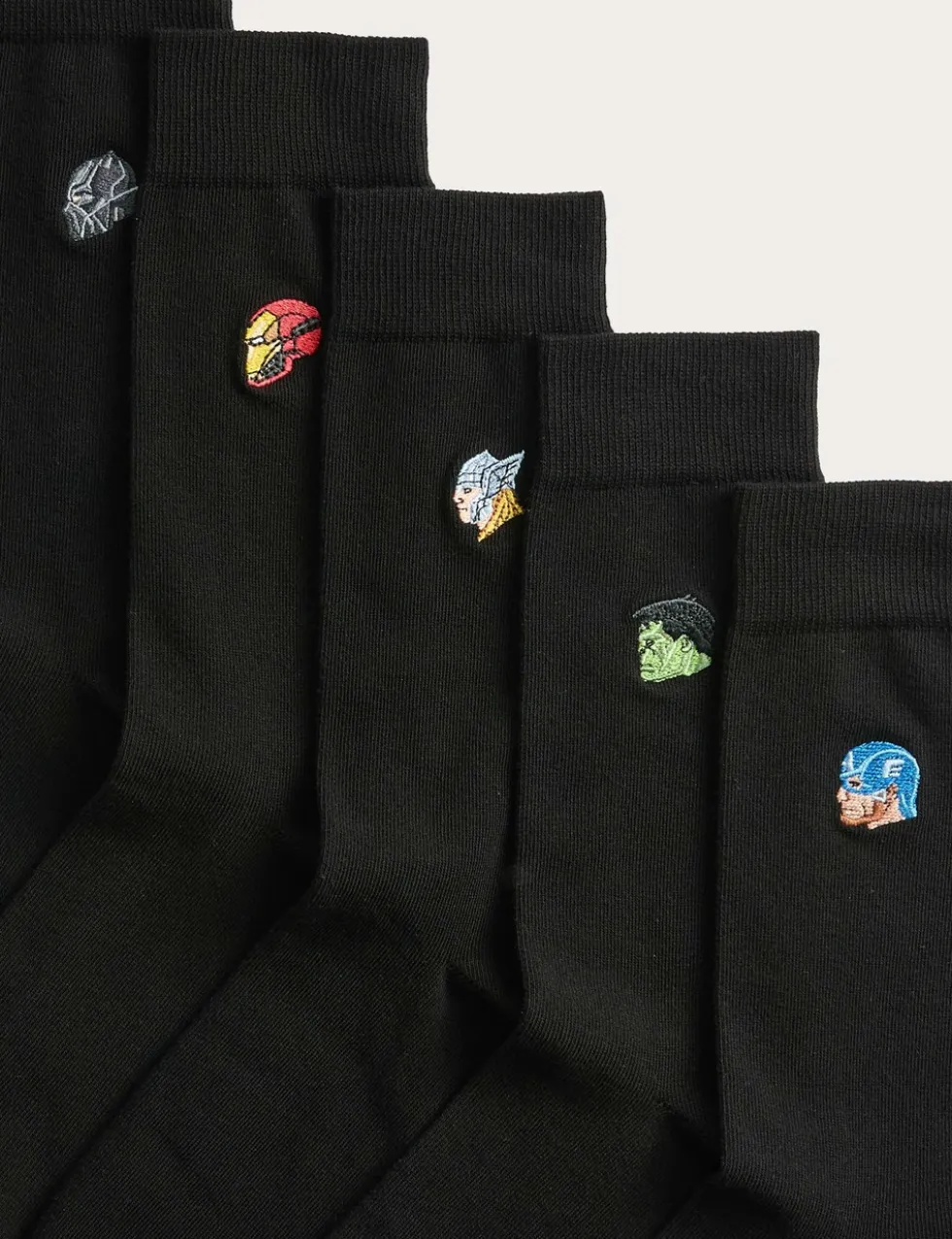 5 Pack Cool & Fresh Avengers Cotton Rich Socks