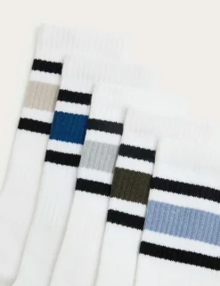 5 Pack Cool & Freshâ„¢ Cotton Rich Cushioned Sports Socks