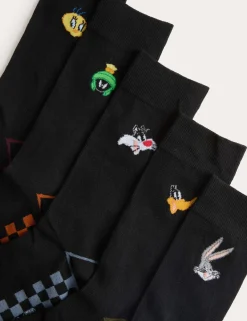 5 Pack Cool & Fresh™ Looney Tunes™ Cotton Rich Socks