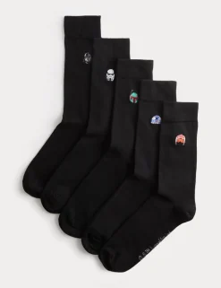 5 Pack Cool & Freshâ„¢ Star Wars Cotton Rich Socks