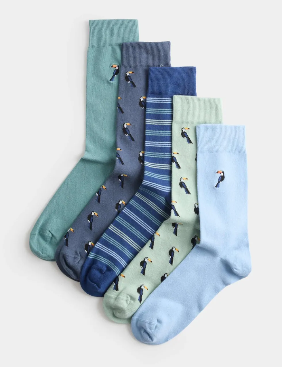 5 Pack Cool & Fresh™ Toucan Cotton Rich Socks