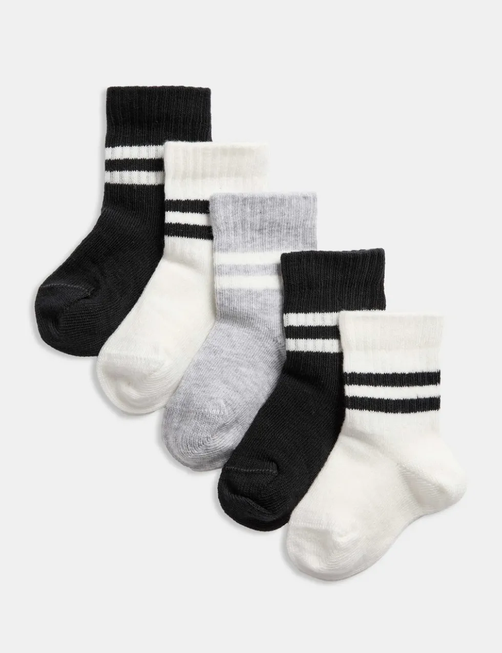 5 Pack Cotton Rich Baby Socks (0-3 Yrs)