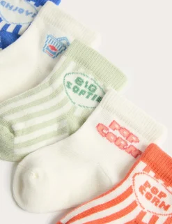 5 Pack Cotton Rich Baby Socks (7lbs-24 Mths)