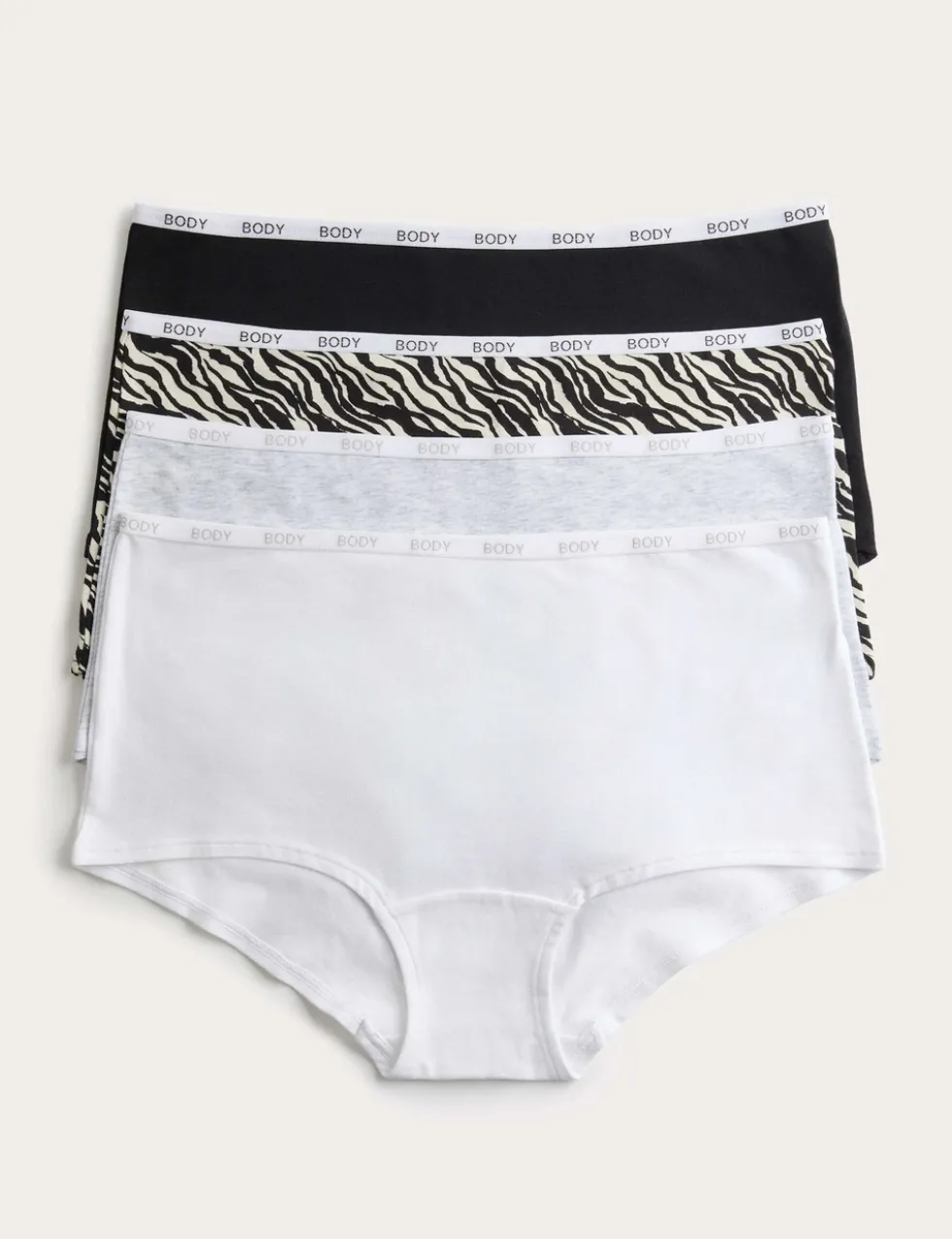 4 Pack Cotton Rich Body Logo Knicker Shorts