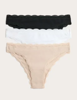 3 Pack Cotton Rich Brazilian Knickers