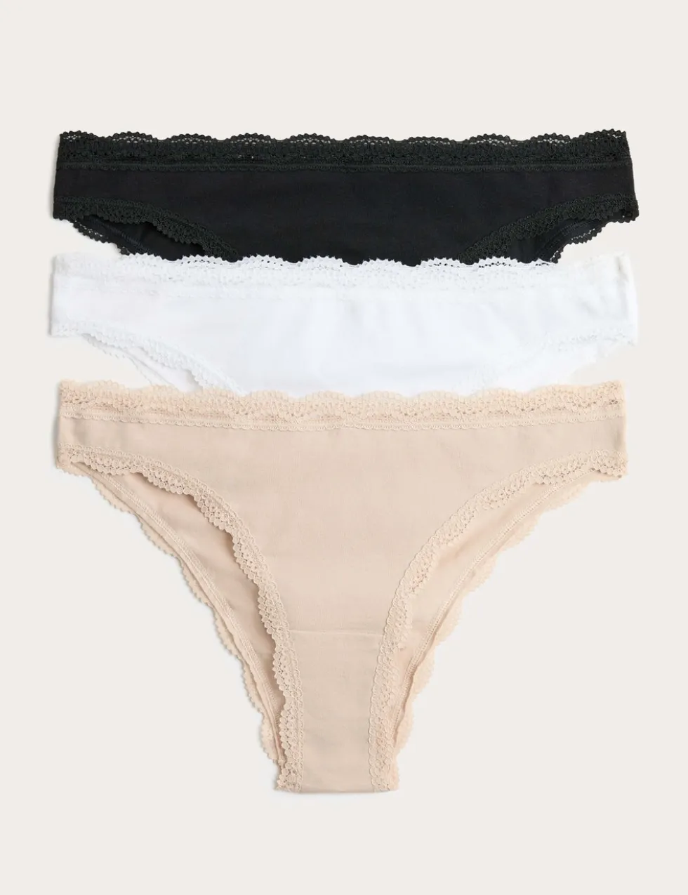 3 Pack Cotton Rich Brazilian Knickers