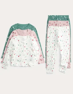 3 Pack Cotton Rich Ditsy Print Pyjama Sets (12 Mths-8 Yrs)