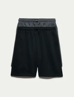 2 Pack Cotton Rich Elasticated Waist Shorts (6-16 Yrs)