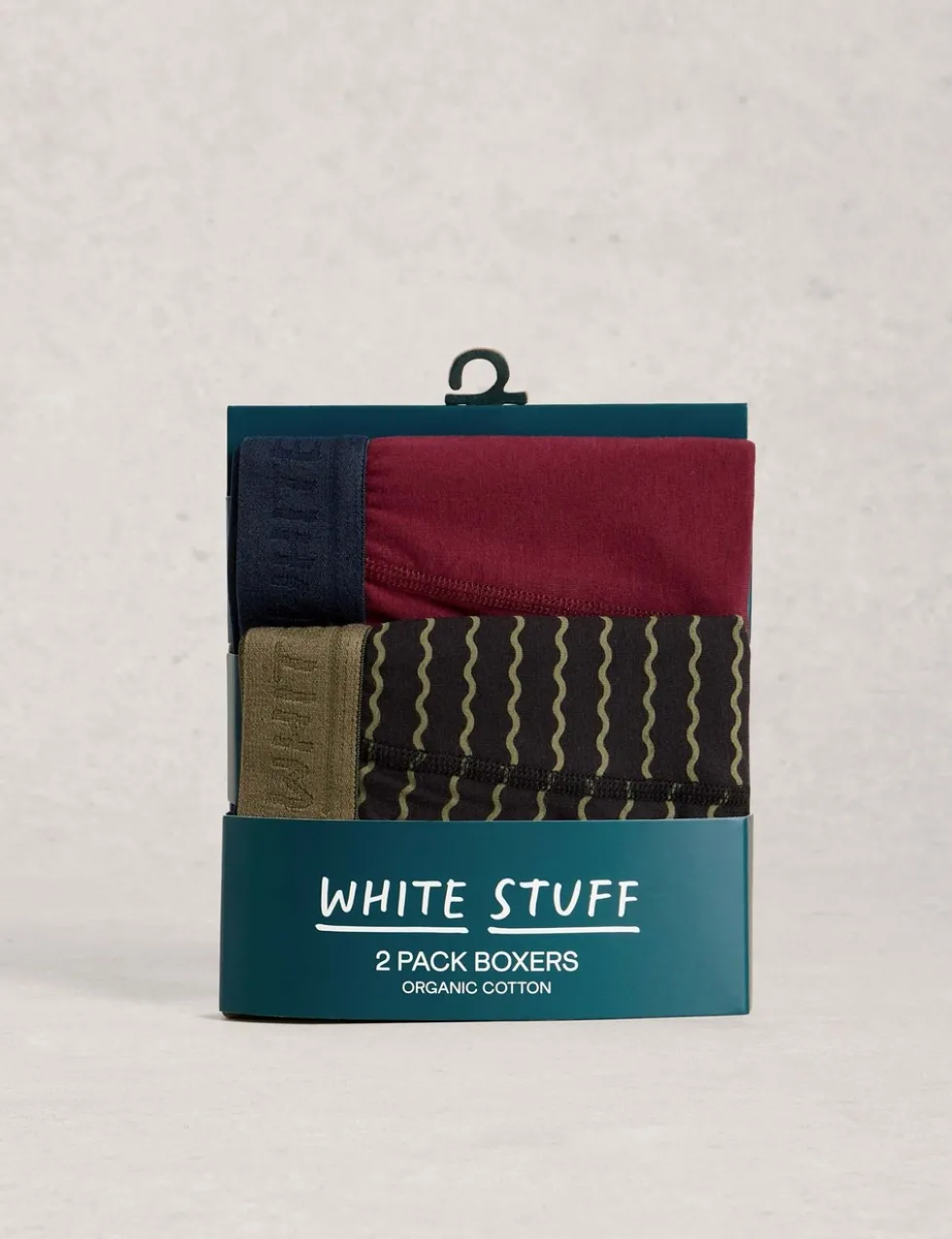 2 Pack Cotton Rich Fish & Plain Boxers