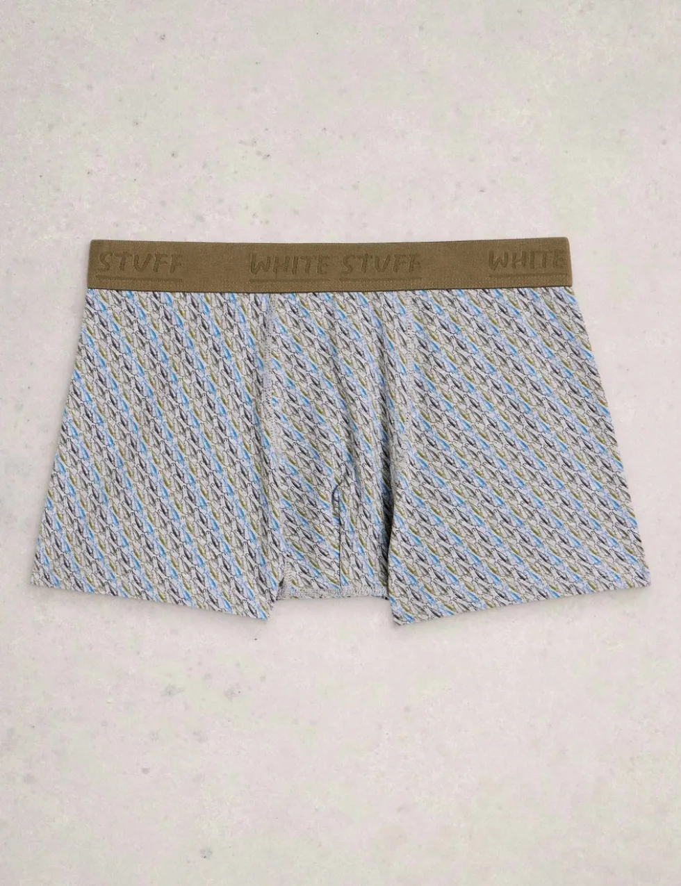 2 Pack Cotton Rich Fish & Plain Boxers